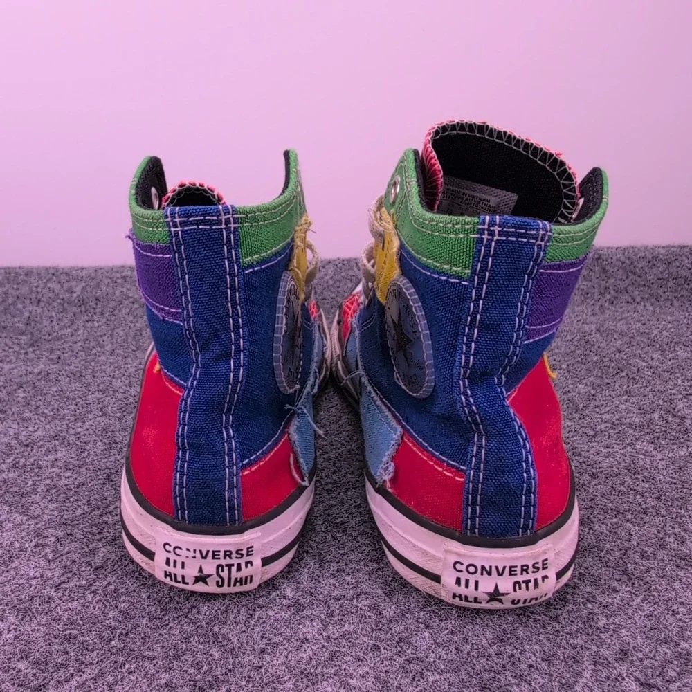 Converse Chuck Taylor All Star Patchwork High Top Youth 3 Multi Color 373163F
